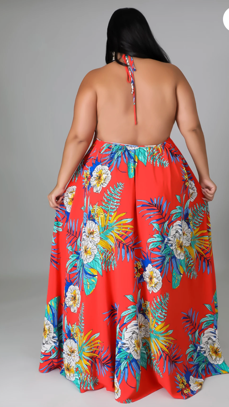 Malia Tropical Maxi Dress - Toren 12