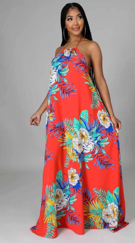 Malia Tropical Maxi Dress - Toren 12