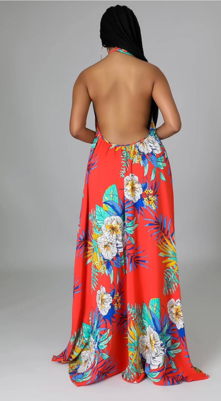 Malia Tropical Maxi Dress - Toren 12