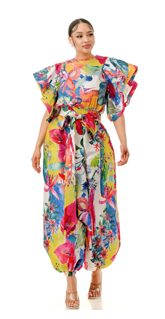 Amina Floral Pants Set