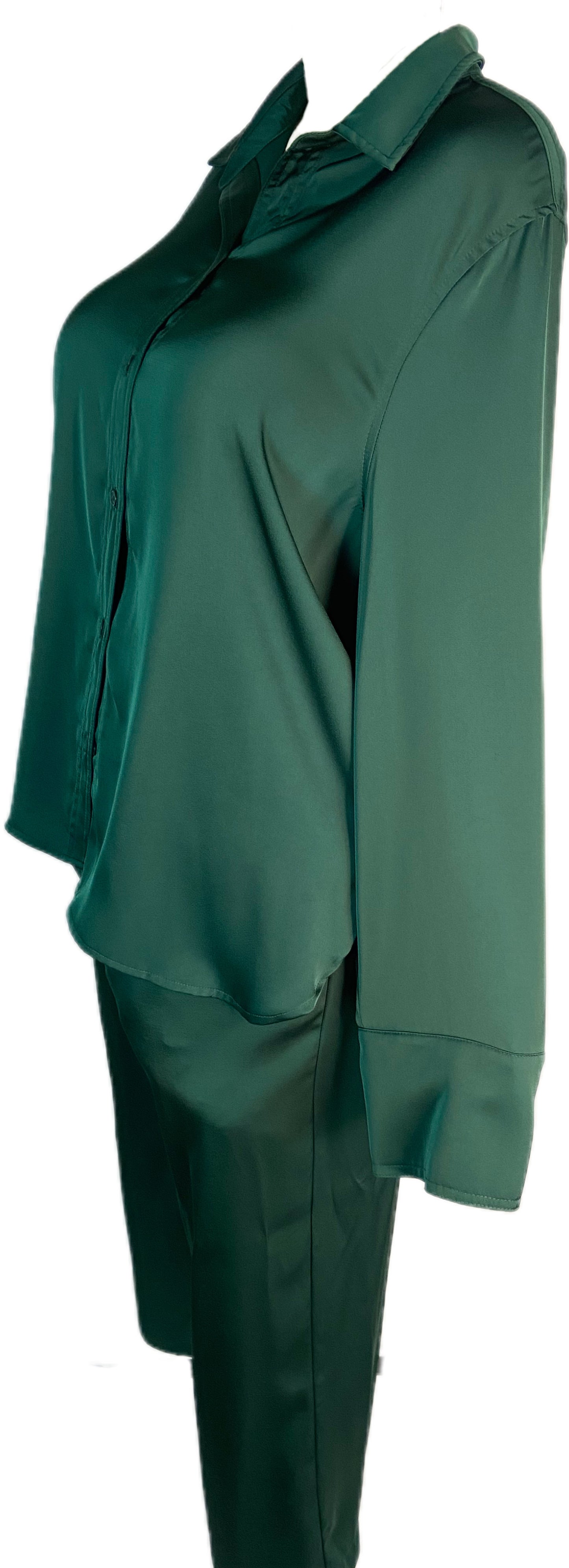 Palace Green Silk Pant Set