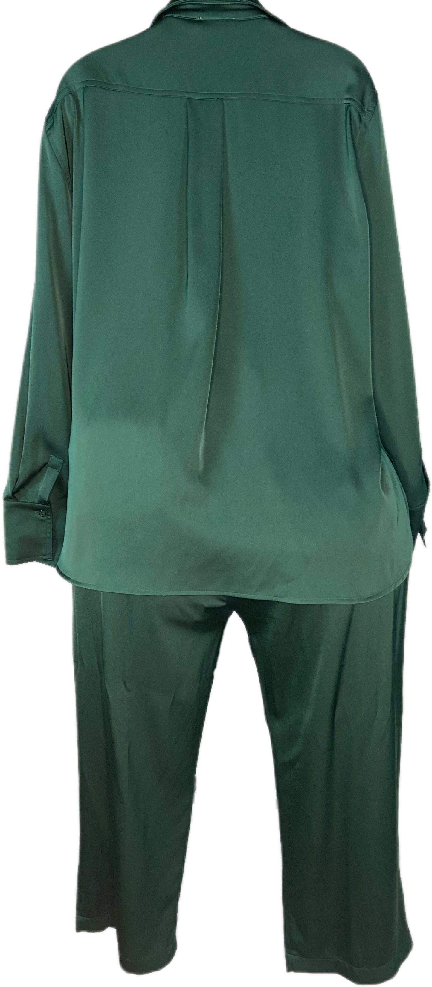 Palace Green Silk Pant Set