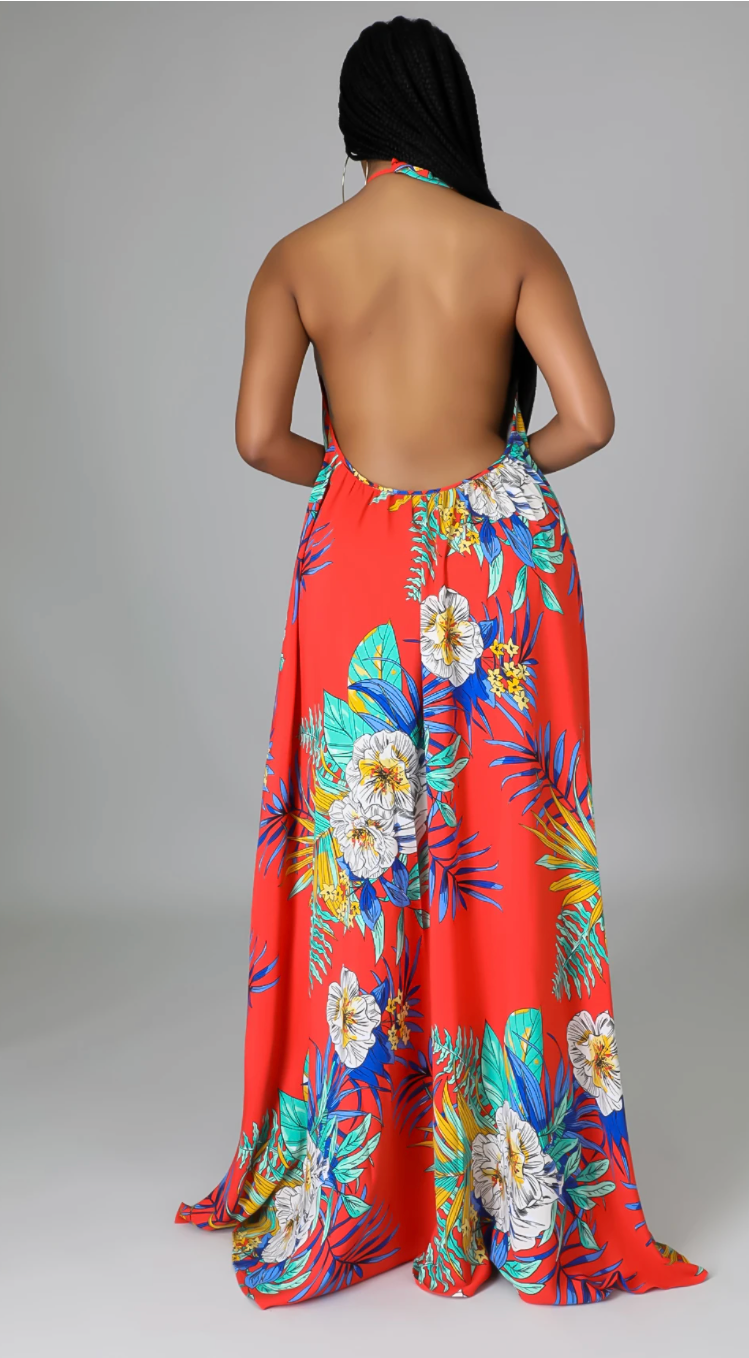 Malia Tropical Maxi Dress